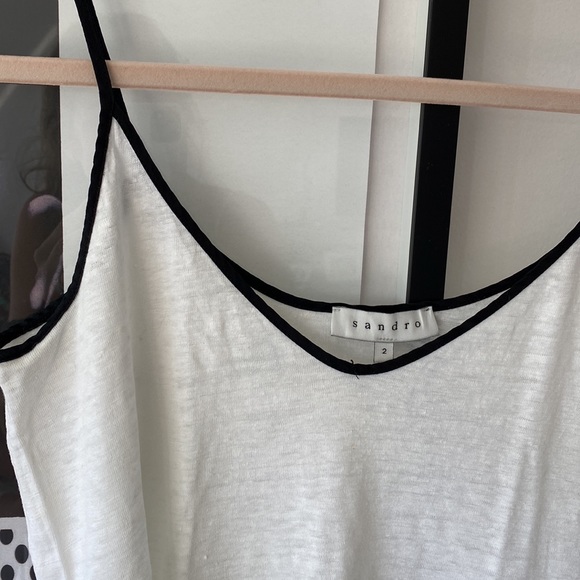 Sandro top. Size 2 = U.S. 4. White and black - Picture 3 of 3